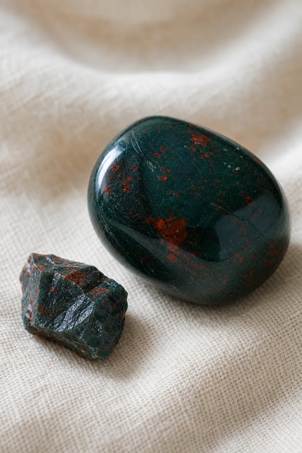 Dark stone with red markings shown as a bridge between red and black root chakra symbolism