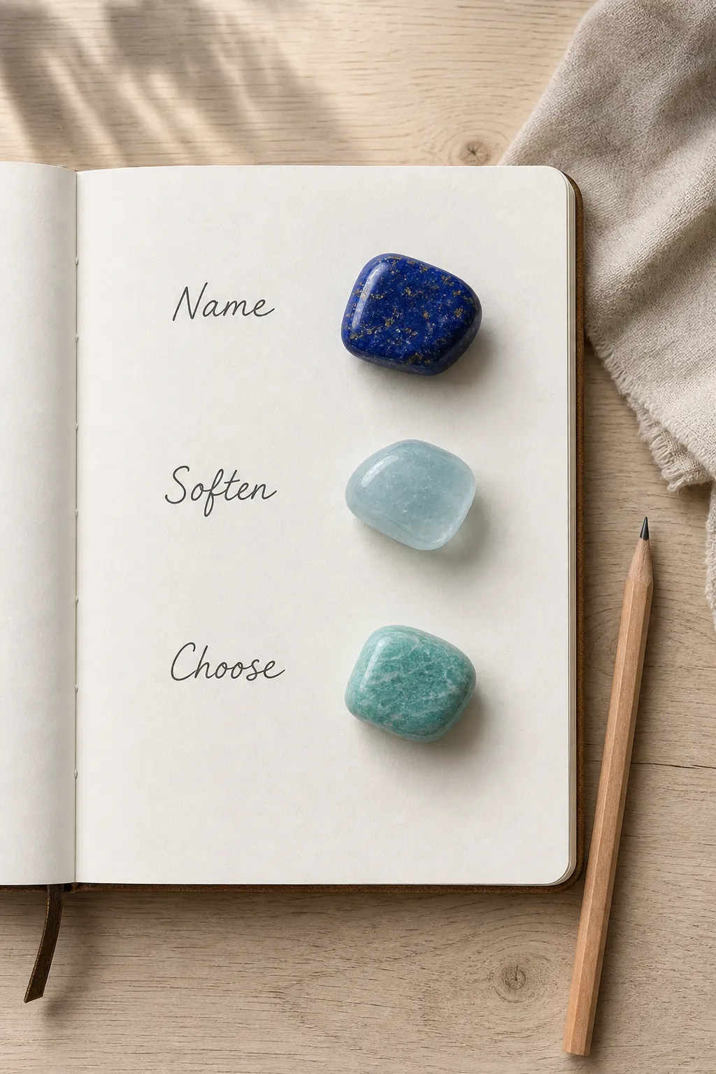 Journaling Prompts for Lapis Lazuli, Aquamarine, and Amazonite Chakra Practice