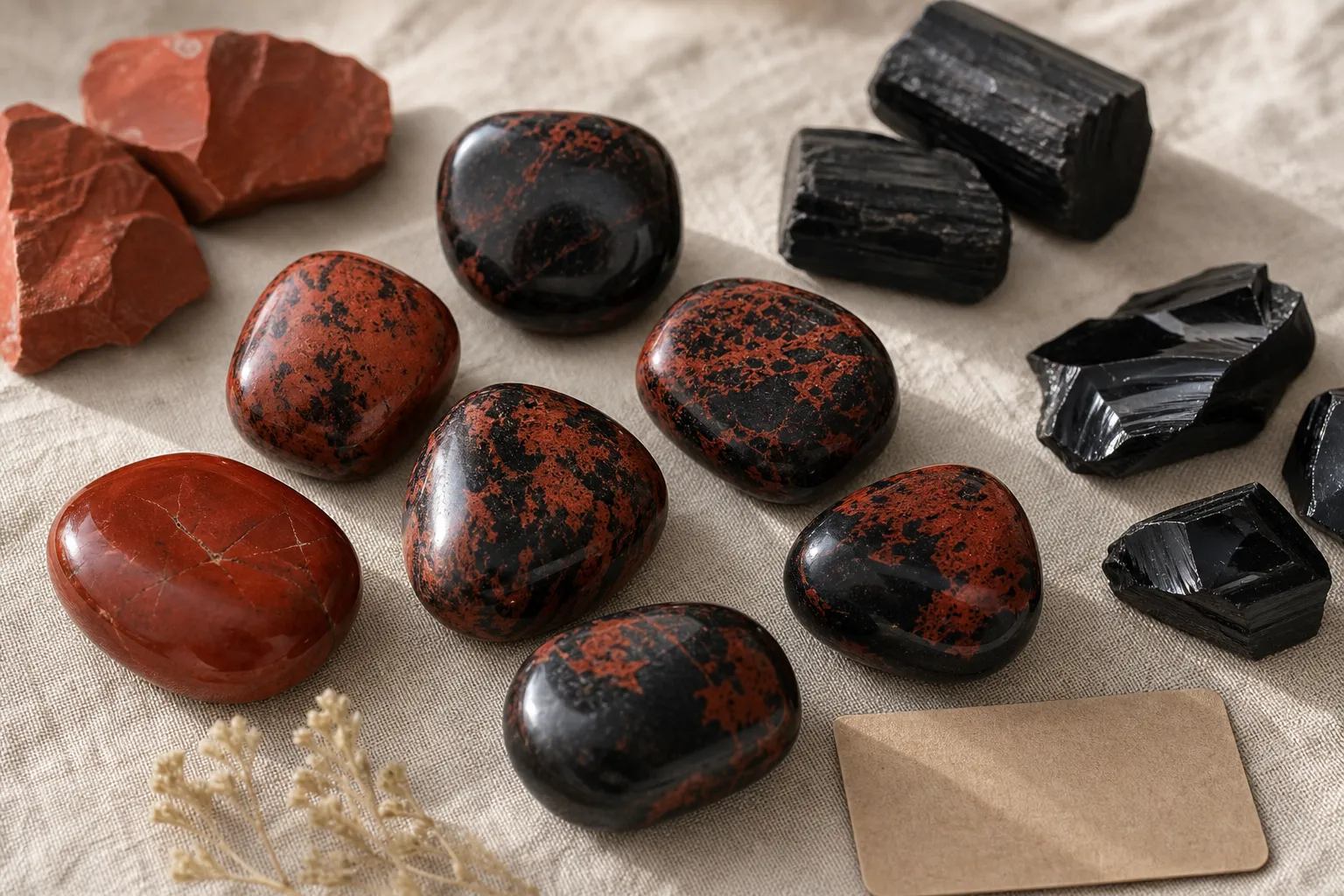 How Mixed Red and Black Stones Are Interpreted for the Root Chakra