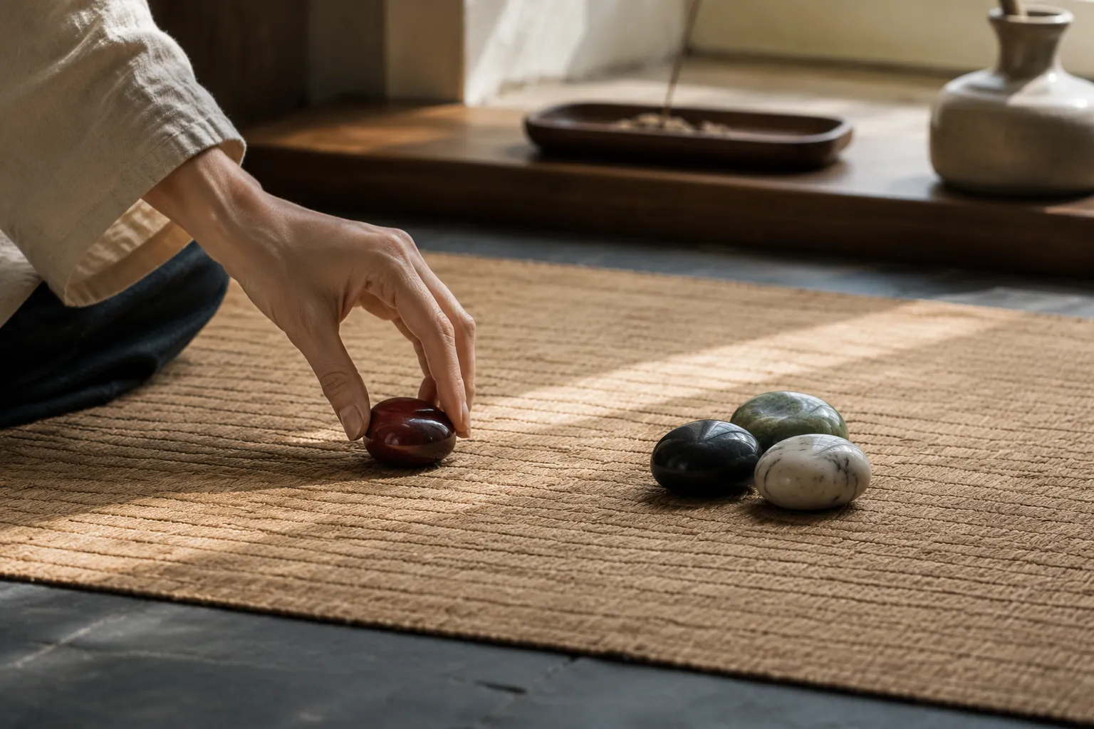 One Root Chakra Stone or Several for Meditation