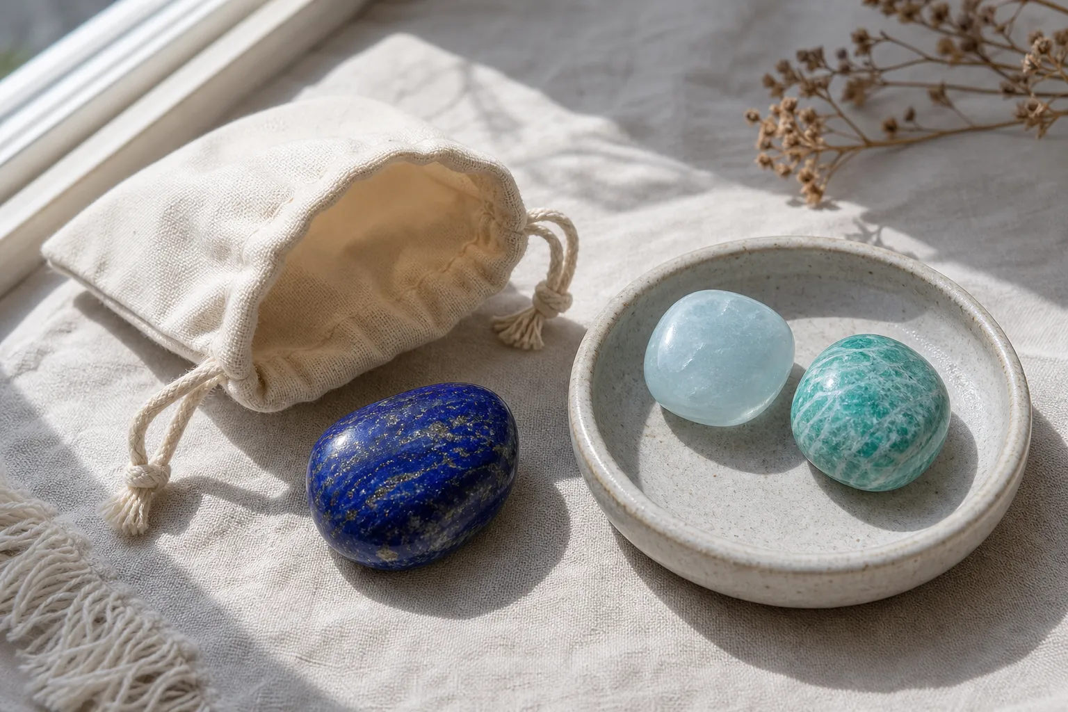 Pocket Carry Ideas for Lapis Lazuli, Aquamarine, and Amazonite in Chakra Practice