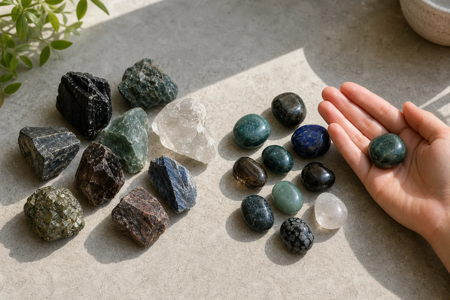 Raw vs Tumbled Grounding Crystals: Meaning and Handling Differences