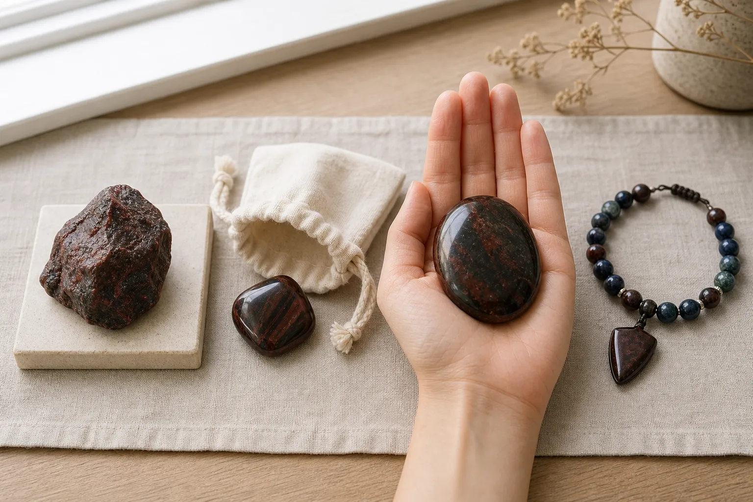 Raw, Tumbled, Palm, or Jewelry: Which Root Chakra Stone Form Fits Your Use