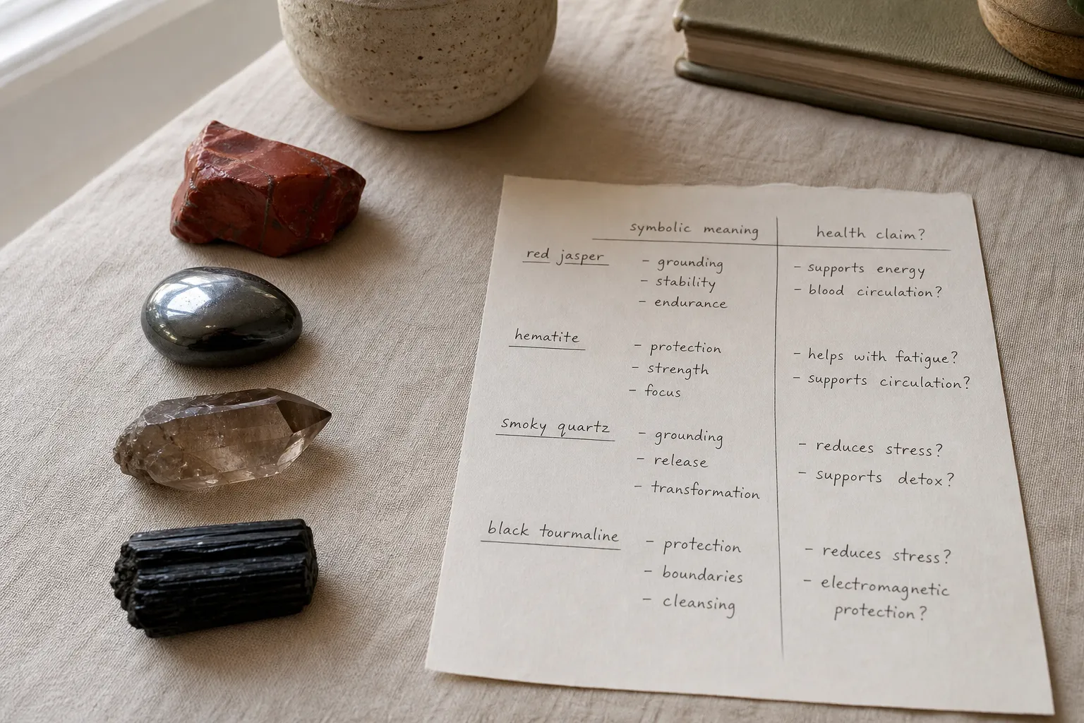 Root Chakra Stone Meanings vs Health Claims: What Is the Difference