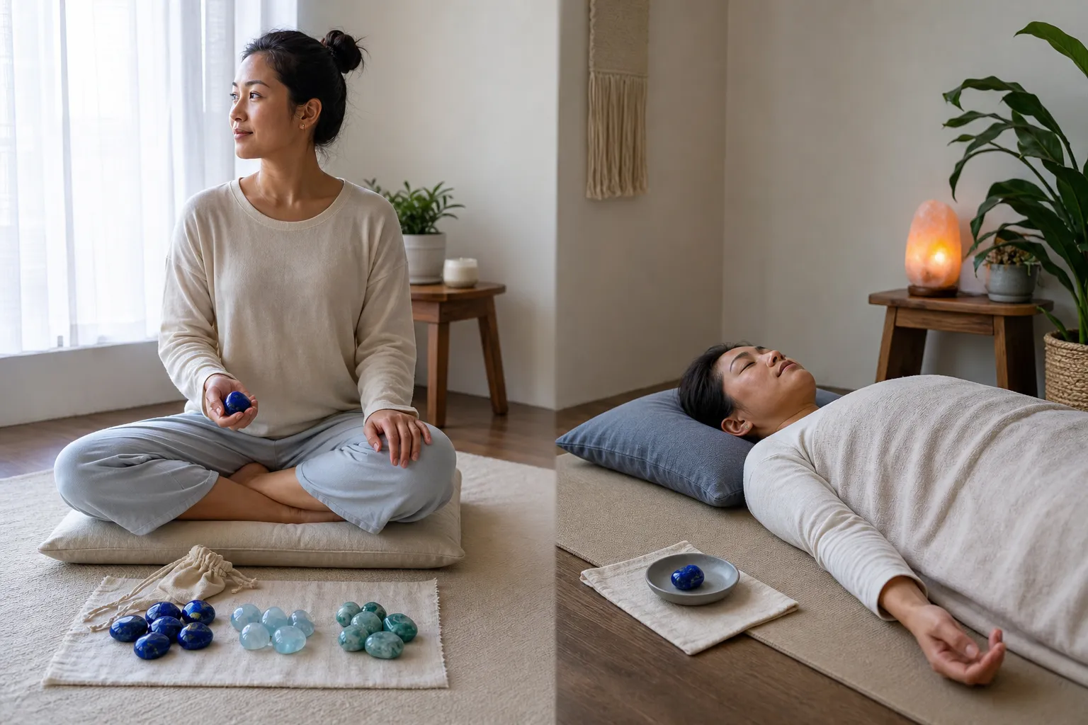 Seated vs Lying Down Root Chakra Stone Meditation